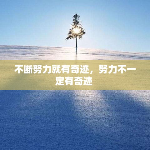 不断努力就有奇迹，努力不一定有奇迹 
