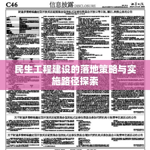 民生工程建设的落地策略与实施路径探索