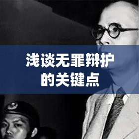 无罪辩护关键点解析，法律实战中的策略与技巧